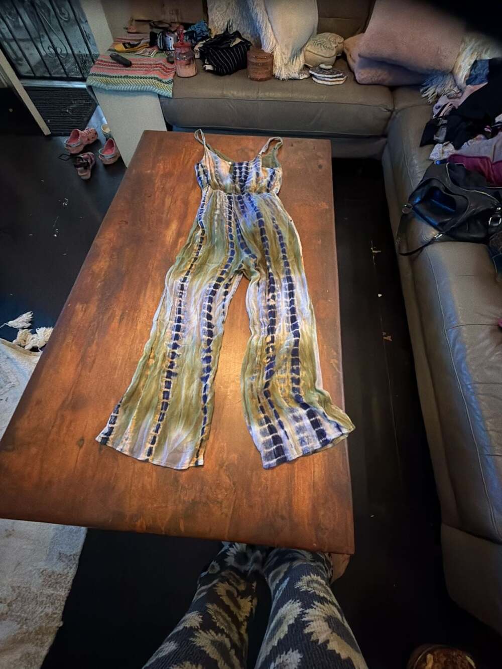 Tie-Dye Spaghetti Strap Wide Leg Jumpsuit
